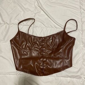 Pleather Corset Top